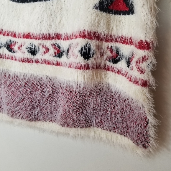 ANTHROPOLOGIE EVERLEIGH Aztec Imitation Mohair Knitted Sweater - Picture 7 of 13